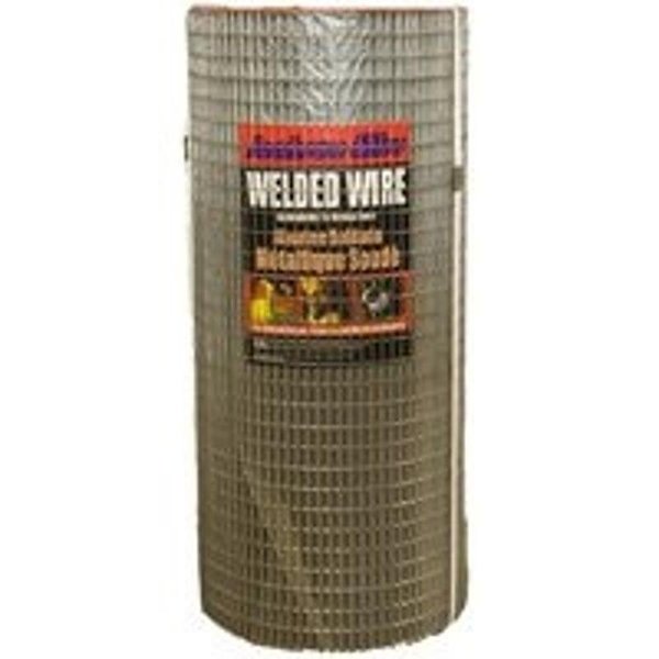 Jackson Wire 10 03 36 14 Welded Wire Fence, 100 ft L, 24 in H, 1 x 1 in Mesh, 14 Gauge, Galvanized 10033614